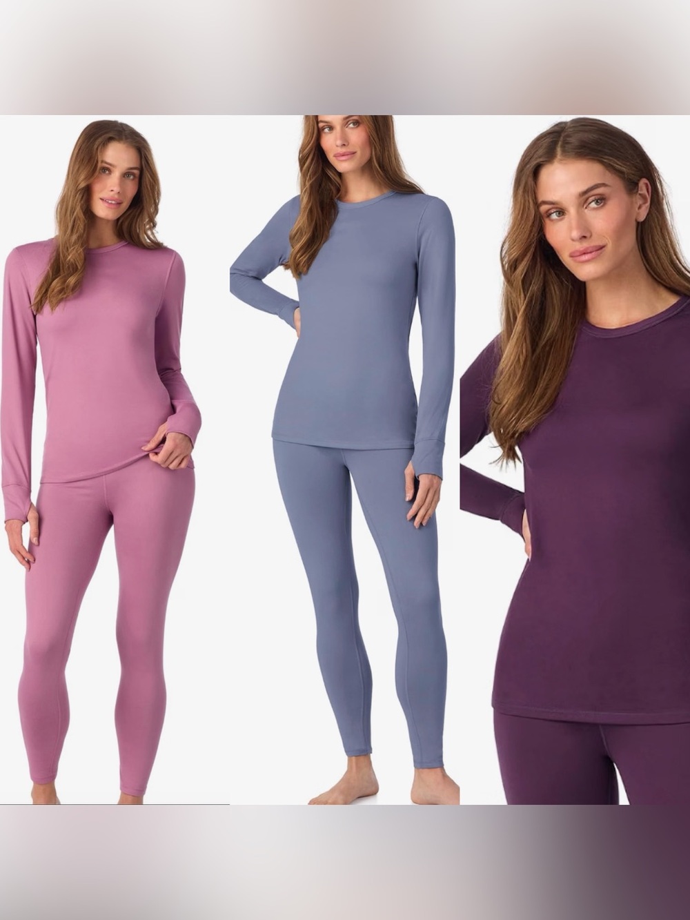 Cuddl Duds Heavyweight Base Layer Thermal's 2 Sets + 1 Top Underwear for Women L
